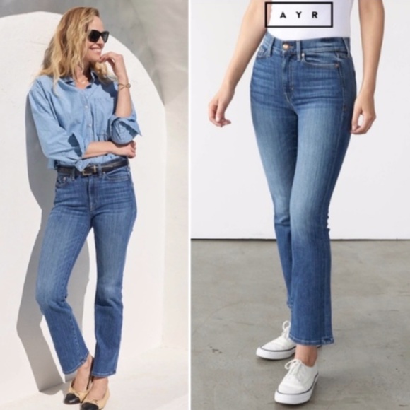 AYR Denim - AYR The Pop Jeans  Medium Wash Straight Crop Ankle sz 28S 28 short